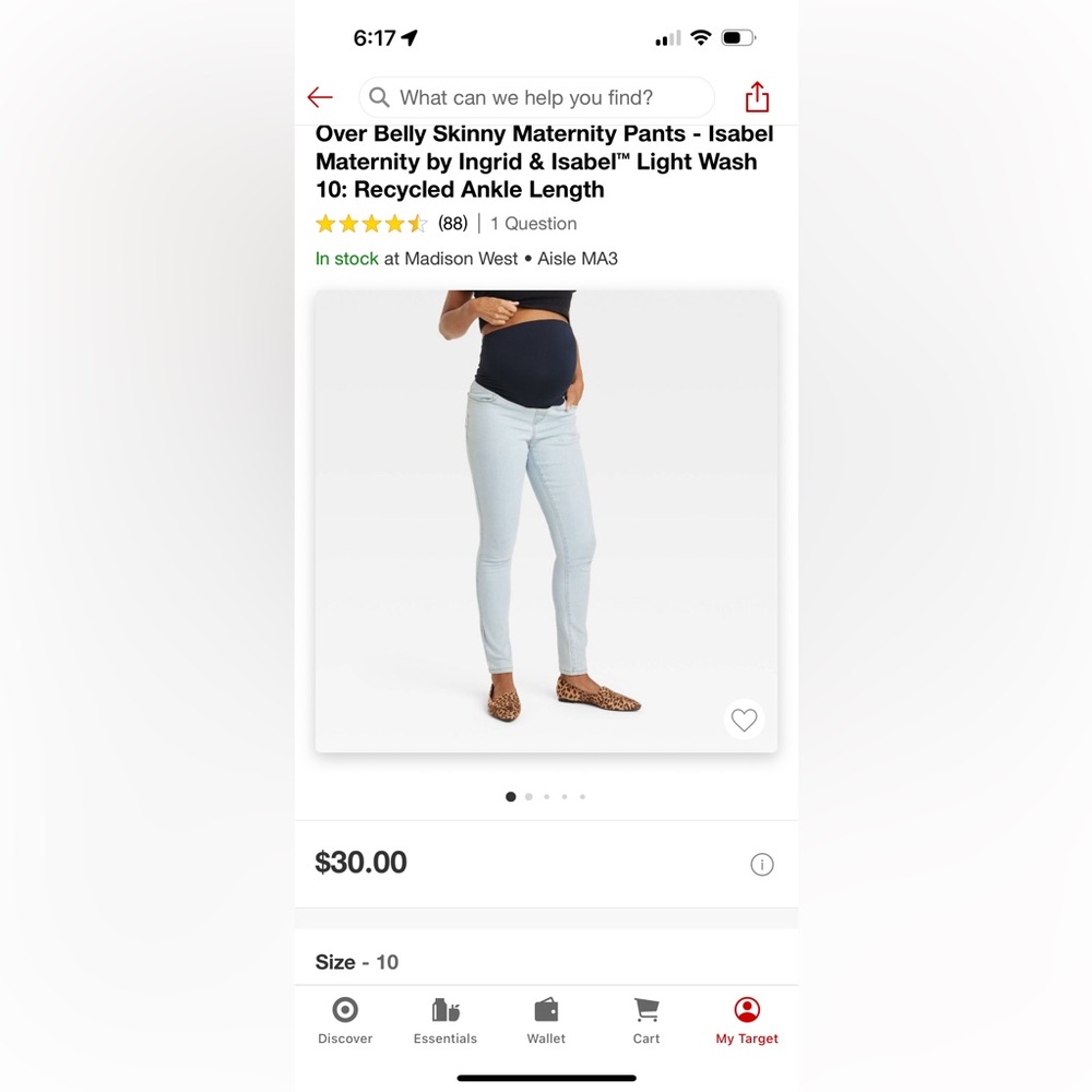 Isabel Maternity by Ingrid & Isabel Light wash maternity jean